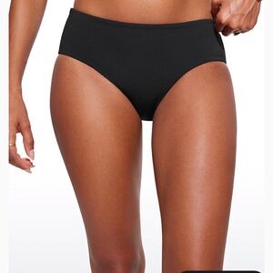 CRZ YOGA Mis Waisted Black Bikini Bottoms, size xs